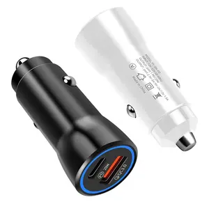 מפעל מחיר Qc3.0 USB עם יציאת פ"ד 12W מהיר טעינת מטען לרכב עבור כל חכם טלפון נייד