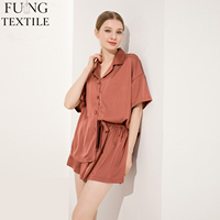 Ensemble de pyjamas pour femmes FUNG 6035, pyjamas en polyester et élasthanne, vêtements de nuit moins chers, pyjamas en satin pour femmes grandes tailles