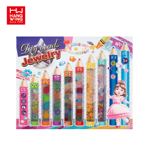 Juguetes de cuentas artesanales <span class=keywords><strong>para</strong></span> niña, Kit de joyería de moda con <span class=keywords><strong>perfil</strong></span> de crayón, Diy, vestido de belleza divertido, abalorio, pulsera, cuerda de mano, 2022 - Product Image 1