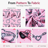 Tissu en polyester brossé double face avec élasthanne, imprimé sur mesure, tricot extensible doux pour robes, jupes et vêtements de mode