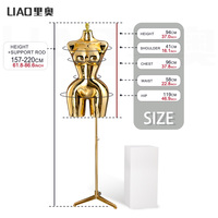 Mannequin BBL Femme Grande Taille Corps Courbe Chrome Buste Demi-Corps Hanches Généreuses Style Brésilien