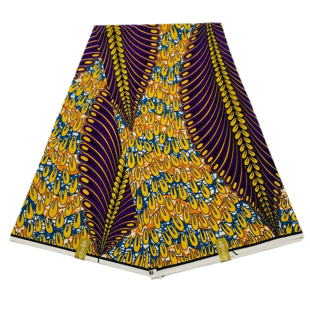 100 % Polyester Wachs bedruckter Stoff Afrika Batik Stoff afrikanisches Wachskleid 85GSM