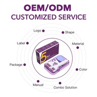 Système de dermaroller en titane 5 en 1 prêt à l'emploi en gros, service OEM & ODM pour marque privée personnalisée, boîte de rangement antichoc, soins de la peau