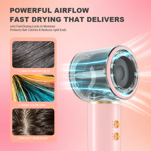 Escova Secadora de Cabelo de Alta Velocidade 5 em 1: Modela, Alisa, Sopra e Volumiza com Motor BLDC de 110.000 RPM e Baixo Ruído – Kit de Ferramentas de Estilização - Product Image 2