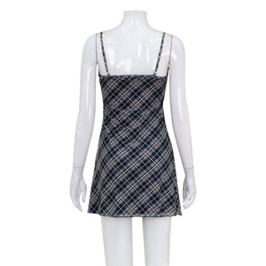 Venta al por mayor de fábrica dulce vestido acampanado elegante fiesta de verano para mujer encaje francés y malla empalme dulce estilo vestidos casuales - Product Image 6