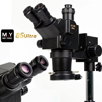 Microscope stéréoscopique trinoculaire YCS MY 85Ultra 6,3-68x à zoom continu, anti-poussière, pour l'inspection et la réparation de téléphones portables, de circuits imprimés BGA