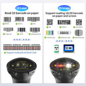 Lecteur de codes QR Xincode, scanner de codes-barres portable, lecteur de codes QR, scanner de codes-barres 1D 2D sans fil, pistolet de numérisation pour supermarché - Product Image 6