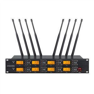 Micrófono Inalámbrico Profesional UR-8000-L 650-690MHz UHF de 8 Canales con 8 Micrófonos de Solapa Inalámbricos - Product Image 3