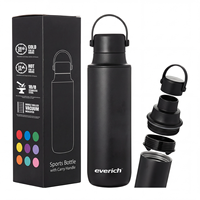 Botella de Agua Deportiva de 20 oz con Infusor de Frutas y Filtro de Té, Botella de Acero Inoxidable sin BPA para Gimnasio, Fitness y Senderismo