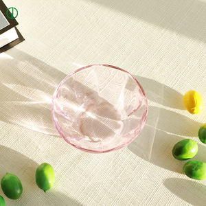 Ensemble de bols à <span class=keywords><strong>salade</strong></span> et à fruits en verre borosilicate personnalisé, écologique, pour usage domestique, avec couvercle, transparent coloré, passe au micro-ondes et au lave-vaisselle - Product Image 1