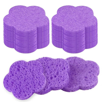 WELLFLYER FASP-045 Éponges lavables pour le visage en fibres végétales naturelles compressées, nettoyage du visage, éponge réutilisable pour le démaquillant