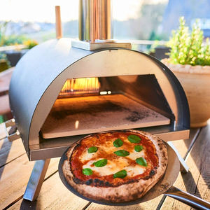 فرن بيتزا <span class=keywords><strong>Garth</strong></span> حديث لصانع البيتزا فرن غاز خشبي متنقل صغير مستقل أسود اللون / دليل NL مخصص - Product Image 3