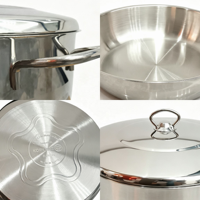Lot de 10 casseroles en acier inoxydable de style turc (20/24/28/28/32 cm) pour la maison et les coffrets cadeaux – Ustensiles de cuisine en gros