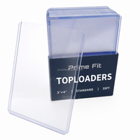 Prime Fit P178 35pt Top Loaders Cards Premium 3x4 Inch Trading Card Clear PVC Protectors Sleeves with UV Protection