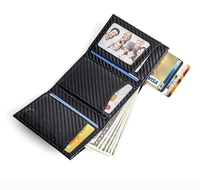 Porte-cartes personnalisé en métal et cuir pour hommes, porte-cartes mince en aluminium avec verrouillage Rfid, porte-cartes