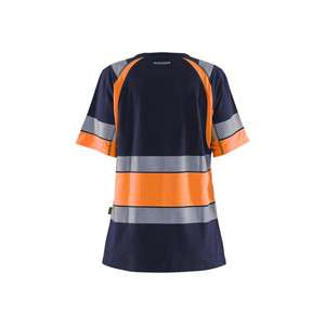 BLAKLADER - 341010308853XXL Camiseta Hi-Vis Mujer Azul Marino/Naranja-EAN 7330509856574 ROPA DE TRABAJO DE LA HI-VIS - Product Image 2
