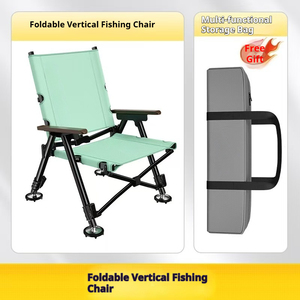 Chaise de pêche de type T améliorée, cadre en acier au carbone, angle réglable, bras extensible pour une pêche confortable - Product Image 2