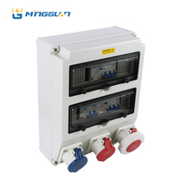 Boîtier de distribution électrique mural CNPNJI ABS/PC, panneau de distribution électrique 10 prises industrielles, étanche à l'eau et à la poussière IP67