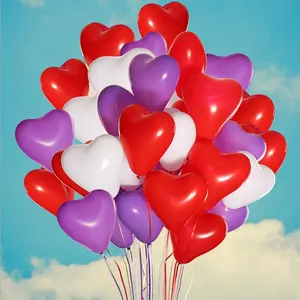 Seni seviyorum sevgililer günü düğün kalp şeklinde balonlar lateks şişme balonlar parti süslemeleri