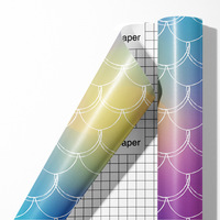 Papier transfert thermique en vinyle bleu aquarelle pour sublimation, pour machine DIY T-shirt