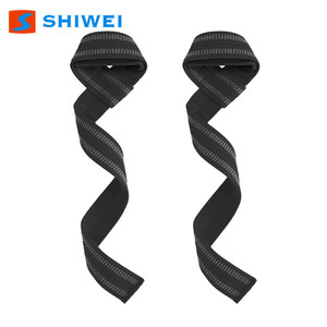 Shiwei Weightlifting Wristband Black And Red No Stretch Assistive Belt For Deadlift Fitness Unisex <b>Straps</b> - Product Image 5