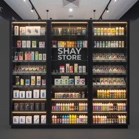 Vitrine de présentation en verre pour magasin de tabac et articles de fumée