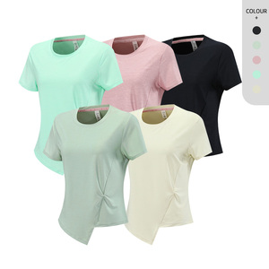 Fitness Shirt Femmes En Plein Air Dry Fit Sportswear Workout <span class=keywords><strong>Sweat</strong></span> Shirts Running Gym Tee Shirt - Product Image 1