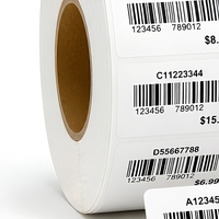 Étiquettes thermiques personnalisées en rouleau, autocollantes, pour prix, en papier, rectangulaires, pour rayonnages de supermarchés et commerces de détail