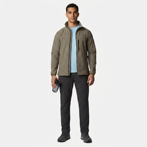 Customizable Softshell Ski <b>Jacket</b> with Baseball Bomber Style 90% <b>White</b> Duck Down Casual Hooded Zip-up Biker Coats - Product Image 1