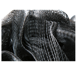 Éponge de bain noire douche luffa pouf boule doux bambou charbon de bois maille bouffées en vrac grand Luffa <span class=keywords><strong>Loufa</strong></span> bouffée exfoliant corps épurateur - Product Image 2