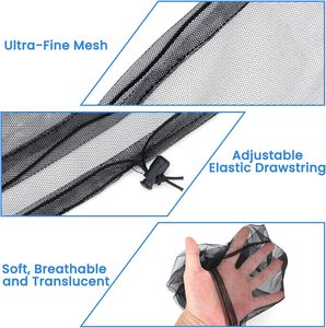Chapeau moustiquaire respirant à couverture intégrale pour camping et pêche, anti-moustiques - Product Image 5