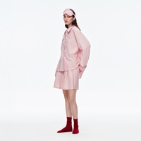 Ensemble de pyjama en Lyocell pour femme, manches longues et short, avec masque pour les yeux, léger, coupe ample, idéal pour l'été, vêtements de détente, OEM bienvenu