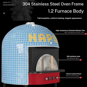 Four à <span class=keywords><strong>pizza</strong></span> napolitaine de style sicilien italien pour restaurant occidental, burgerie, pizzeria, pour la cuisson de pizzas fines - Product Image 4