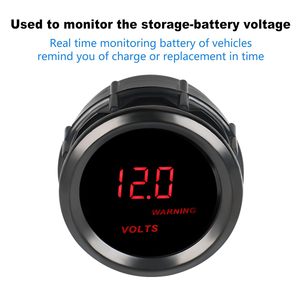 DC12V 2 Inch 52mm <strong>Blue</strong> Digital LED Voltage <strong>Gauge</strong> Kit with Piston for Marine Cars &amp; Trucks Automotive Use - Product Image 2