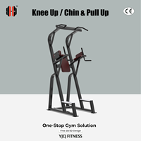 Station de musculation fonctionnelle pour les genoux avec double accoudoir et barre de traction large pour tour d'entraînement professionnel de tractions en salle de sport