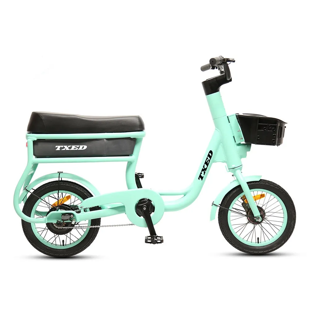 TXED 500W LCD panel electric sharing e-bike Long comfortable saddle for two riders share bikes