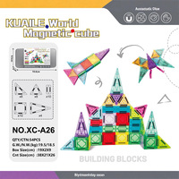 Mini tablette magnétique 40 pièces sur le thème des animaux et de la nature, boîte en fer portable, pack de voyage, jouet éducatif pour enfants, blocs de construction DIY
