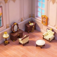Miniatures de meubles vintage de style européen en résine pour maison de poupée, accessoires de décoration DIY pour micro-paysages de bureau