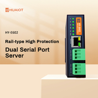 Convertidor de Serie Dual a Ethernet RS485 RS232 Compatible con MQTT Modbus RTU Modbus TCP Industrial IoT HUAIOT E602 con 2 Años de Garantía
