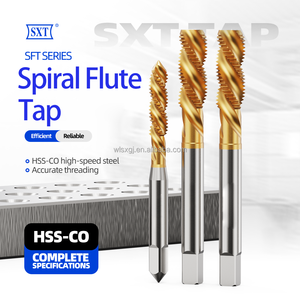 Titanio rivestito HSS spirale flauto vite di filettatura rubinetti trapano utensili per macchine metalli M2 ~ M12 metrica strumenti di maschiatura - Product Image 2