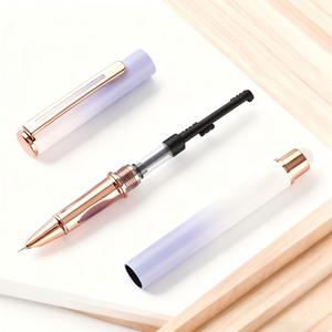 Penna Stilografica Personalizzata con Logo in Metallo, Colore Sfumato, <span class=keywords><strong>Punta</strong></span> Leggermente Obliqua 0.38mm, Ottima per la Scrittura, Speciale per Studenti - Product Image 6