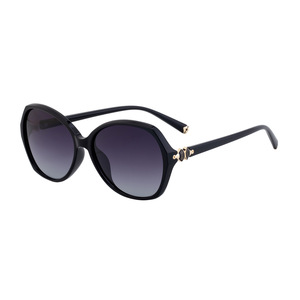 Gafas de Sol Polarizadas para Mujer Dl-D7522, Montura Grande, Lentes TAC UV400, Montura de Metal TR, Color Negro C1, Protección Solar para Exteriores - Product Image 5