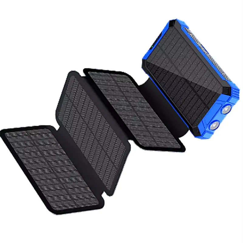 hot sell solar power bank Huge Capacity 36000mah built-in 4 cables qi wireless portable battery charger powerbank for iphones