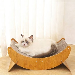 Hot-selling Cat Scratching Board Curved Moon Rocking Cat <b>Bed</b> High-quality <b>Low</b>-price Paper Cat Scratcher - Product Image 3
