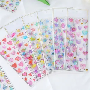 3D soft jelly stickers Epoxy star starry sky crystal sticker Ecofriendly epoxy resin stickers