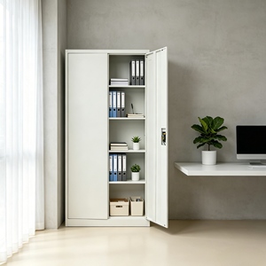 Armoire de rangement de bureau moderne en acier inoxydable de grande capacité avec un espace énorme - Product Image 2