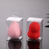 Boîtes à cosmétiques personnalisées emballage de maquillage transparent en plastique PET/PVC/PP boîte cosmétique personnalisée pour mélangeur de beauté de poudre d'oeuf en éponge