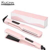 RUCHA lisseur professionnel sur mesure à infrarouge et ions, à chauffage PTC, avec écran LCD, portable, pour salon de coiffure
