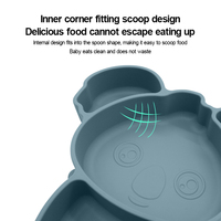 2024 nouvelle tendance Non toxique bébé assiette d'alimentation écologique Silicone forte aspiration plats enfant sevrage formation vaisselle assiette