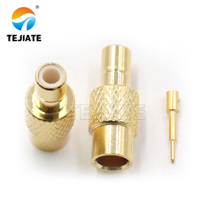 Conector coaxial <span class=keywords><strong>RF</strong></span> hembra SMB de ángulo recto, 50-3, semiflexible, de acero, de cobre, bloque de terminales de contacto, 1, 2, 2, 1, 2, 2 - Product Image 4